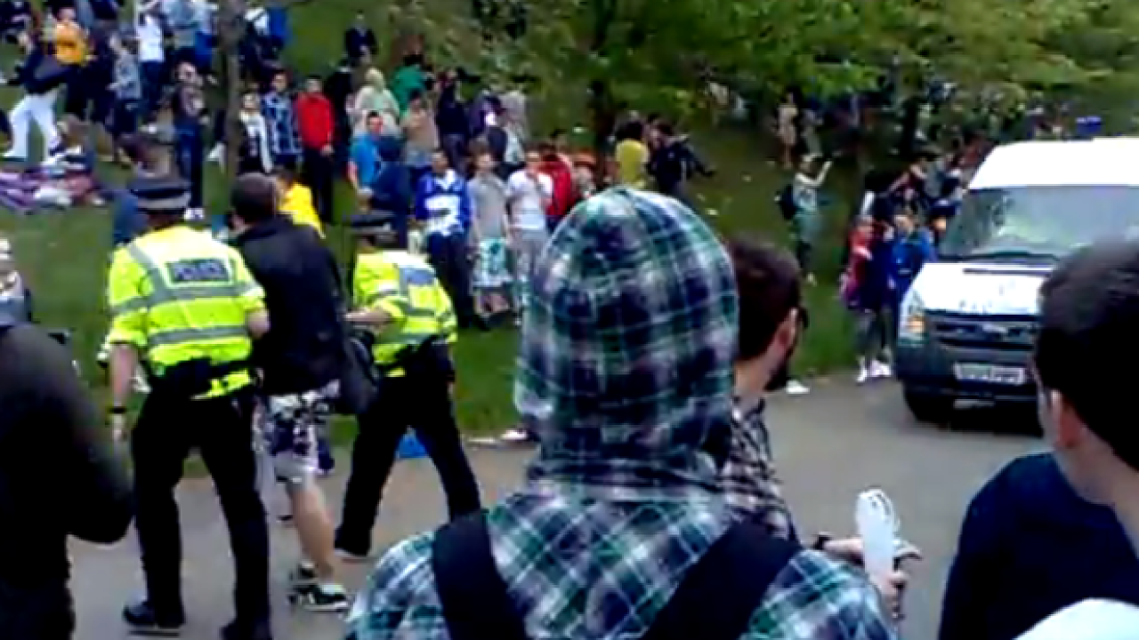 Scottish Louts Celebrate Royal Wedding By Throwing Bottles At Cops