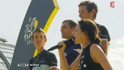 Tina Arena Toasts Cadel Evans’ Tour De France Win