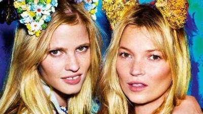 Kate Moss And Lara Stone Join Forces For LOVE