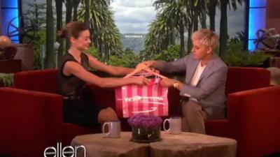 Watch Miranda Kerr And Ellen Exchange Silly Gifts
