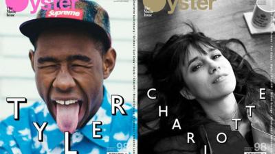 Premiere: Oyster Issue 98 Cover Stars Tyler The Creator, Charlotte Gainsbourg
