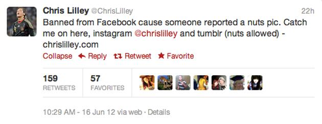 Chris Lilley Banned From Facebook For Sneaky “Nuts Pic”
