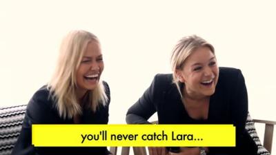 Watch: Lara Bingle and Hermione Underwood Play The Newlywed Game