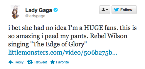Lady Gaga Is A Huge Fan Of Rebel Wilson