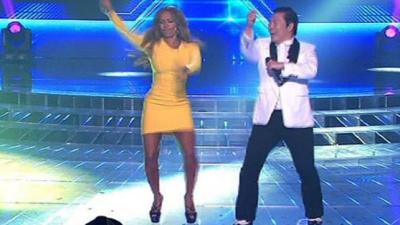 Psy Does Gangnam Style With Mel B, Meets Wolverine