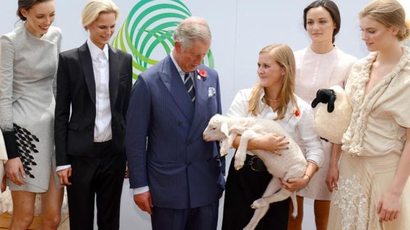 Australian Sheep, Models and Designers Woolcome HRH The Prince of Wales