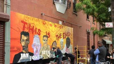 James Franco Painted A Mural of James Franco Promoting A Movie Set At James Franco’s House