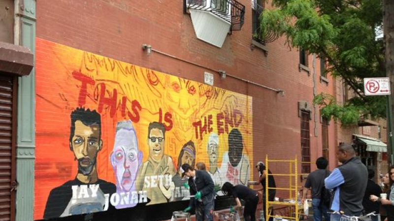 James Franco Painted A Mural of James Franco Promoting A Movie Set At James Franco’s House