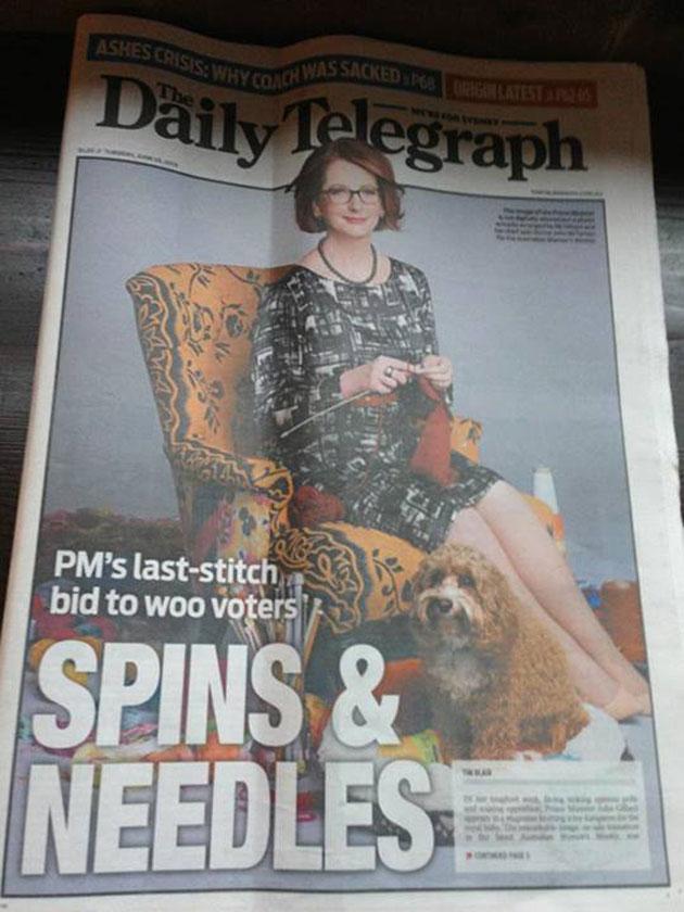 Julia Gillard Experiments With Personal Brand In Strategic ‘Knitting’ Photo Shoot