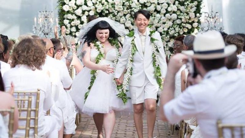 Barefoot Beth Ditto Marries Girlfriend In Jean-Paul Gaultier, All-White Wedding