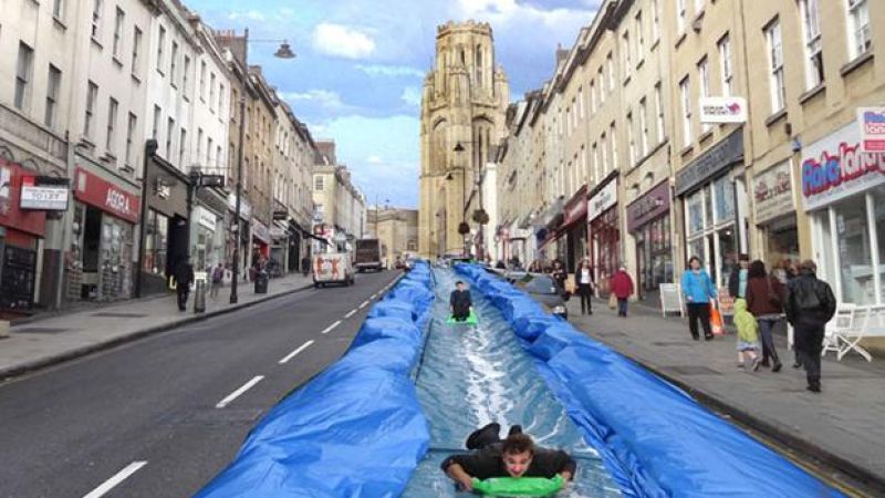 Giant Water Slide On Main Street Is The Number One Reason You Need To Visit Bristol