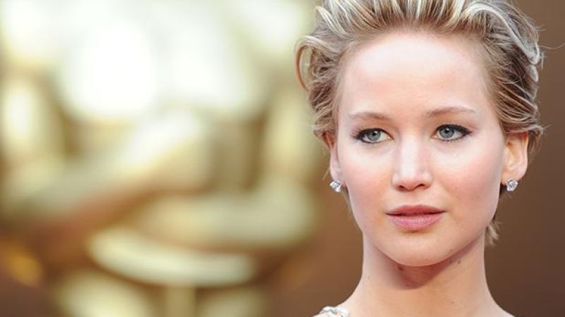 Here’s a GIF of Jennifer Lawrence Falling Over Again On The Oscars Red Carpet