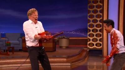 WATCH: Conan O’Brien Takes A Samurai Sword To The Gut