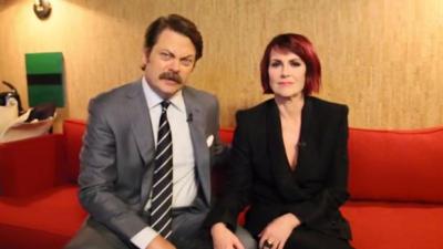 WATCH: Nick Offerman And Megan Mullally Giving Awesome Relationship Advice