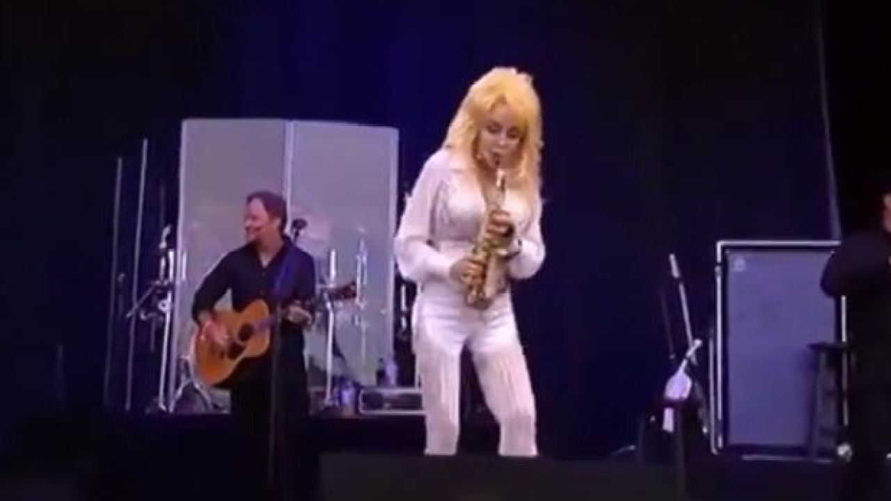 Go Ahead And Watch Dolly Parton Playing Yakkity Sax On A Tiny Bedazzled Saxophone, Why Don’t You
