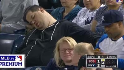 Man Caught Napping During Baseball Game Sues ESPN For $10Million