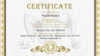 Ukrainian Astronomers Name A Star ‘Putin Is A Dickhead’