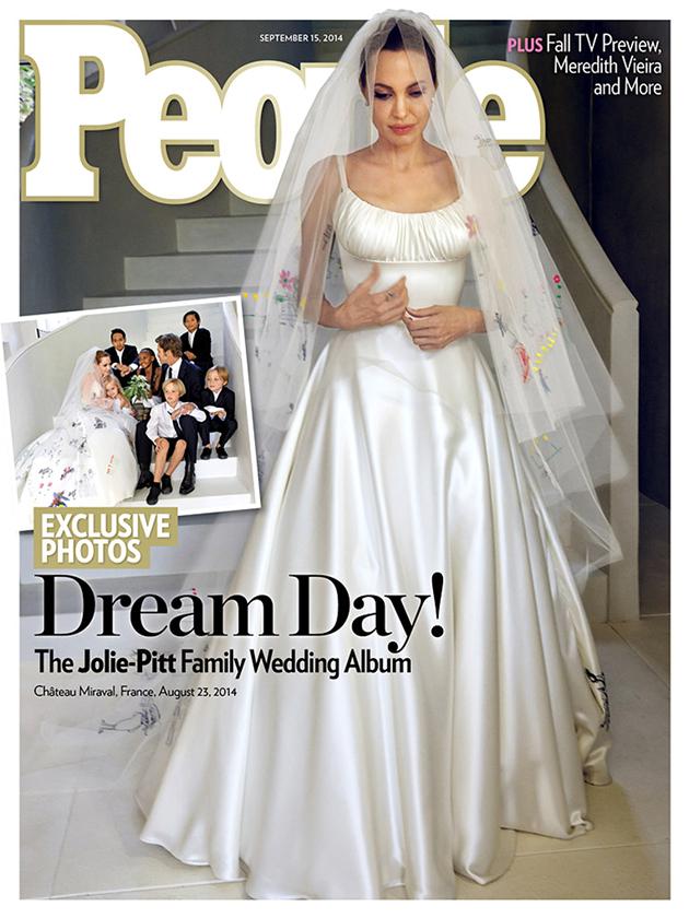 Angelina Jolie’s Wedding Dress Was Decorated With Artwork Drawn By Her Children
