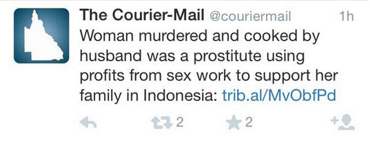 Courier Mail’s Coverage Of Mayang Prasetyo’s Murder Is All Kinds Of Terrible
