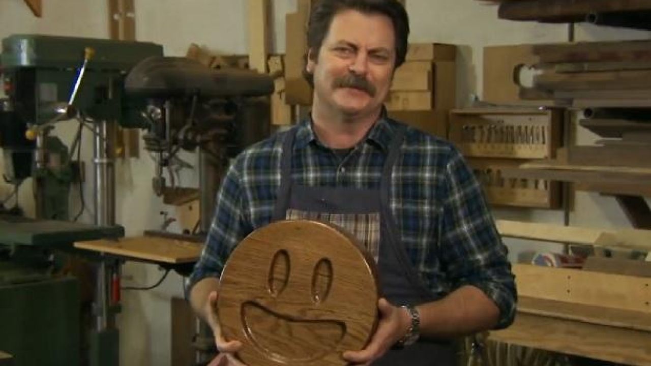 Nick Offerman Made Some Wooden Emojis For You