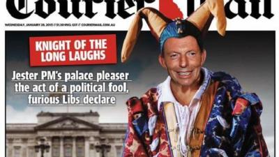 The Courier Mail Let Tony Abbott Have It On Today’s Front Page
