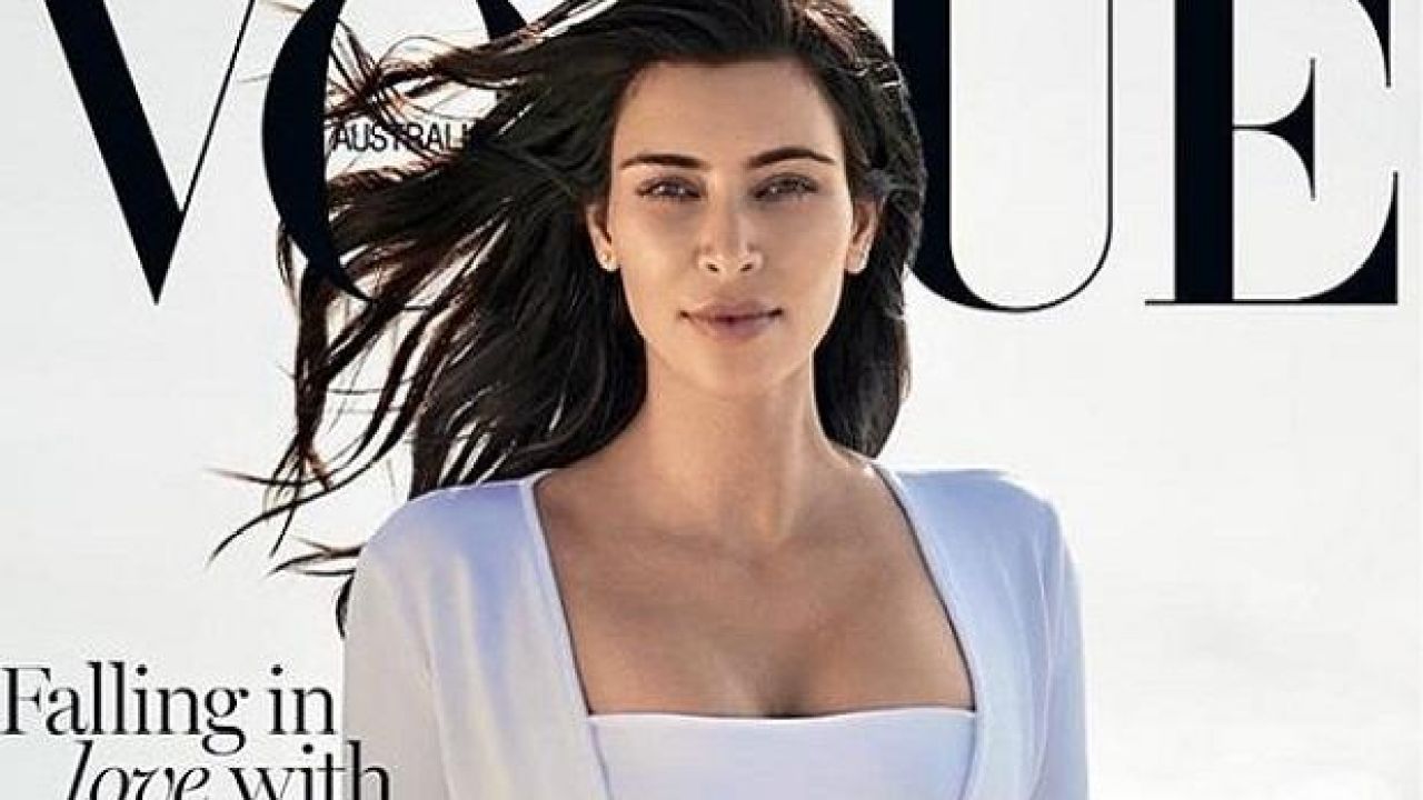 Here’s Kim Kardashian on Vogue Australia’s February Cover