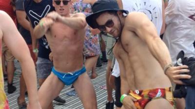 Watch Dudes In Speedos Start A Circle Pit During Danny Brown’s Field Day Set