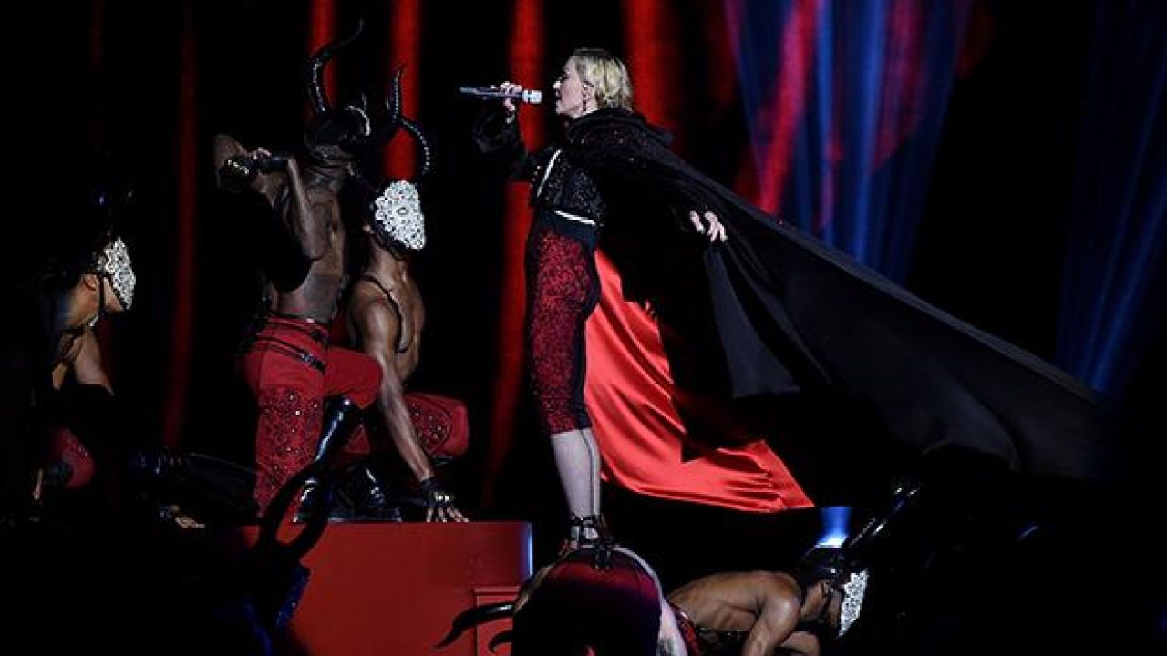Madonna Felled By Old Nemesis Gravity, Falls Backward Down Stairs At Brit Awards