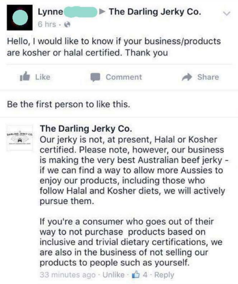 This Aussie Jerky Company Wants Nought To Do With The Anti-Halal Bigots