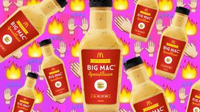 Maccas Condones Dousing Everything In Big Mac Sauce, Adds Bottles To Menu