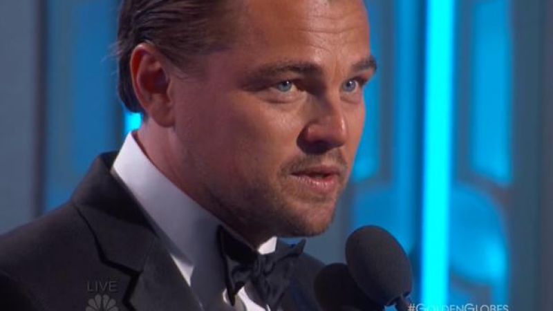 Leonardo DiCaprio Cops Standing Ovation For ‘Best Actor’ Globe, Because TF