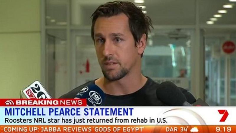 WATCH: Disgraced Roosters Star Mitchell Pearce Faces Media After Rehab Stay