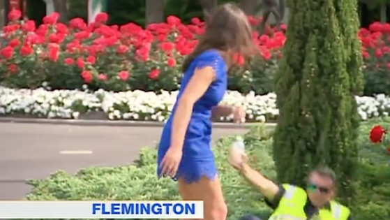That Girl Who Pushed A Copper Over At The Melbourne Cup Has Avoided Jail
