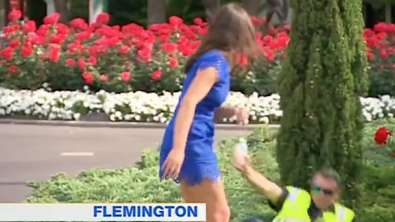 That Girl Who Pushed A Copper Over At The Melbourne Cup Has Avoided Jail