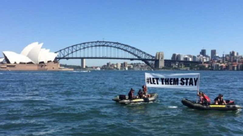 Activists Raise Banner In Sydney Harbour, Plead The PM To #LetThemStay