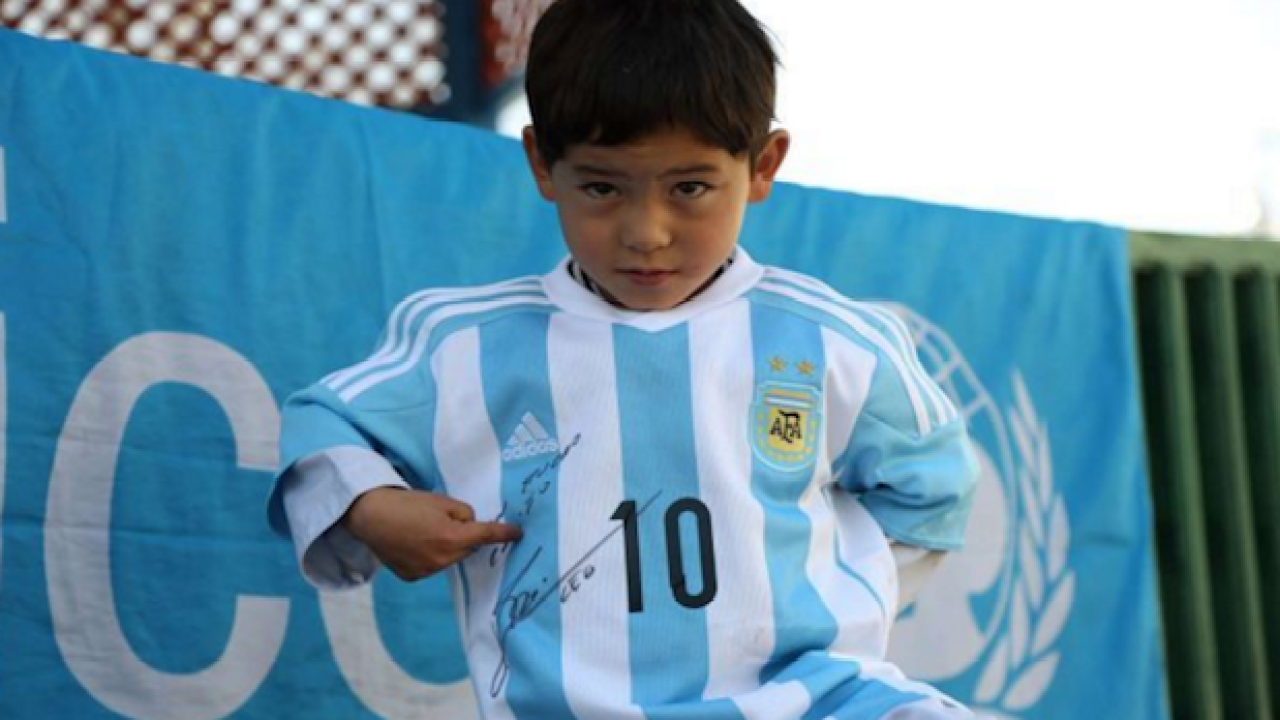 Lionel Messi Finally Gifted A Real Jersey To His 5-Year-Old Afghan Fan