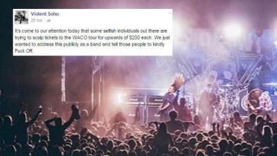 Violent Soho Scalp The Scalpers Profiting Off Their Tix In FB Rant