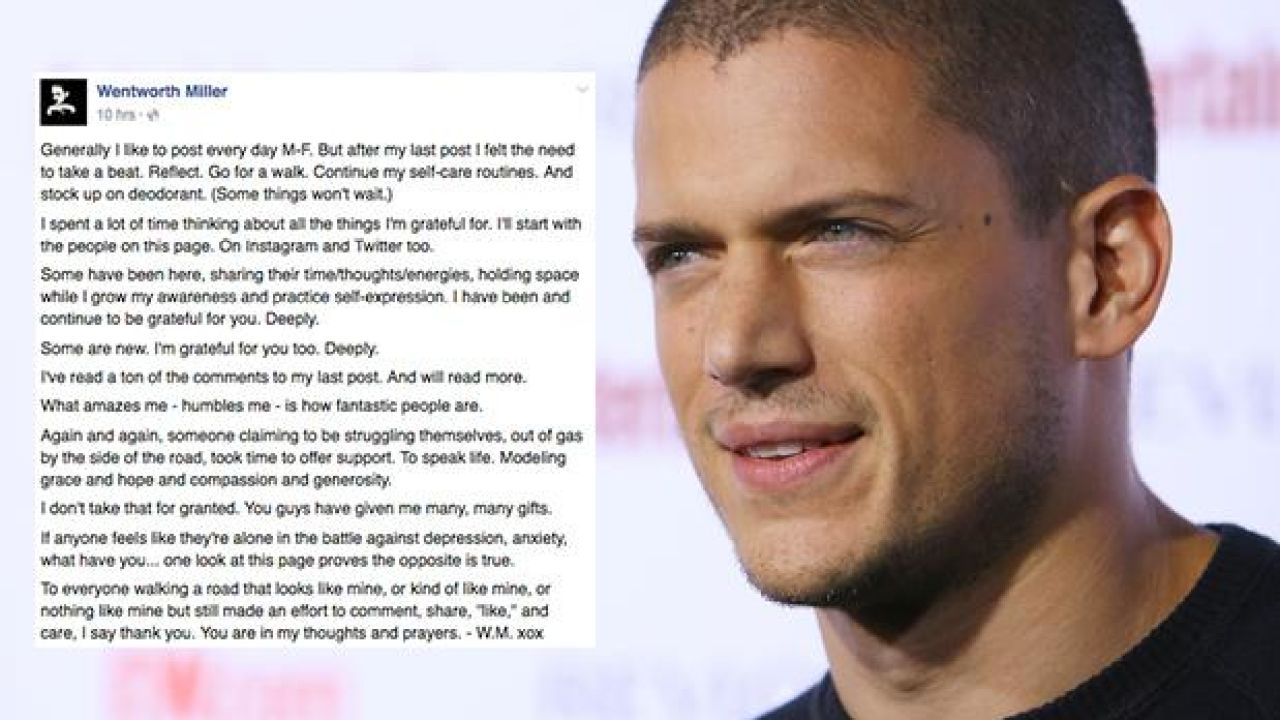 If You ‘Liked’ Wentworth Miller’s Depression Post, He Wants To Say Thanks