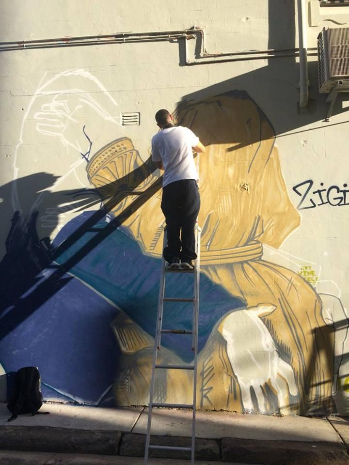 Sydney’s Kyle Sandilands Mural Is Copping Bulk Tags & It’s Not Even Done