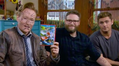 WATCH: Seth Rogen & Zac Efron Draw Dicks On Conan For ‘Clueless Gamer’