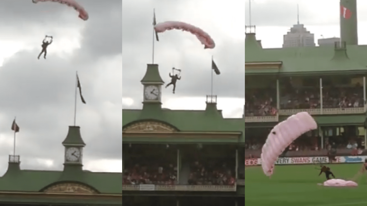 Army Paratrooper Hospitalised After Rough Crash Landing At The SCG