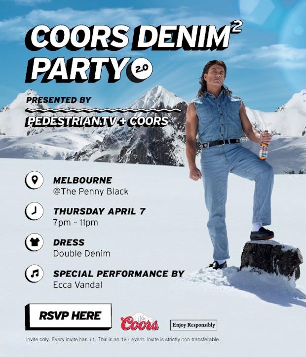 MELBOURNE MATES: We’re Shouting You Brews At Our Double-Denim Bash On Thurs