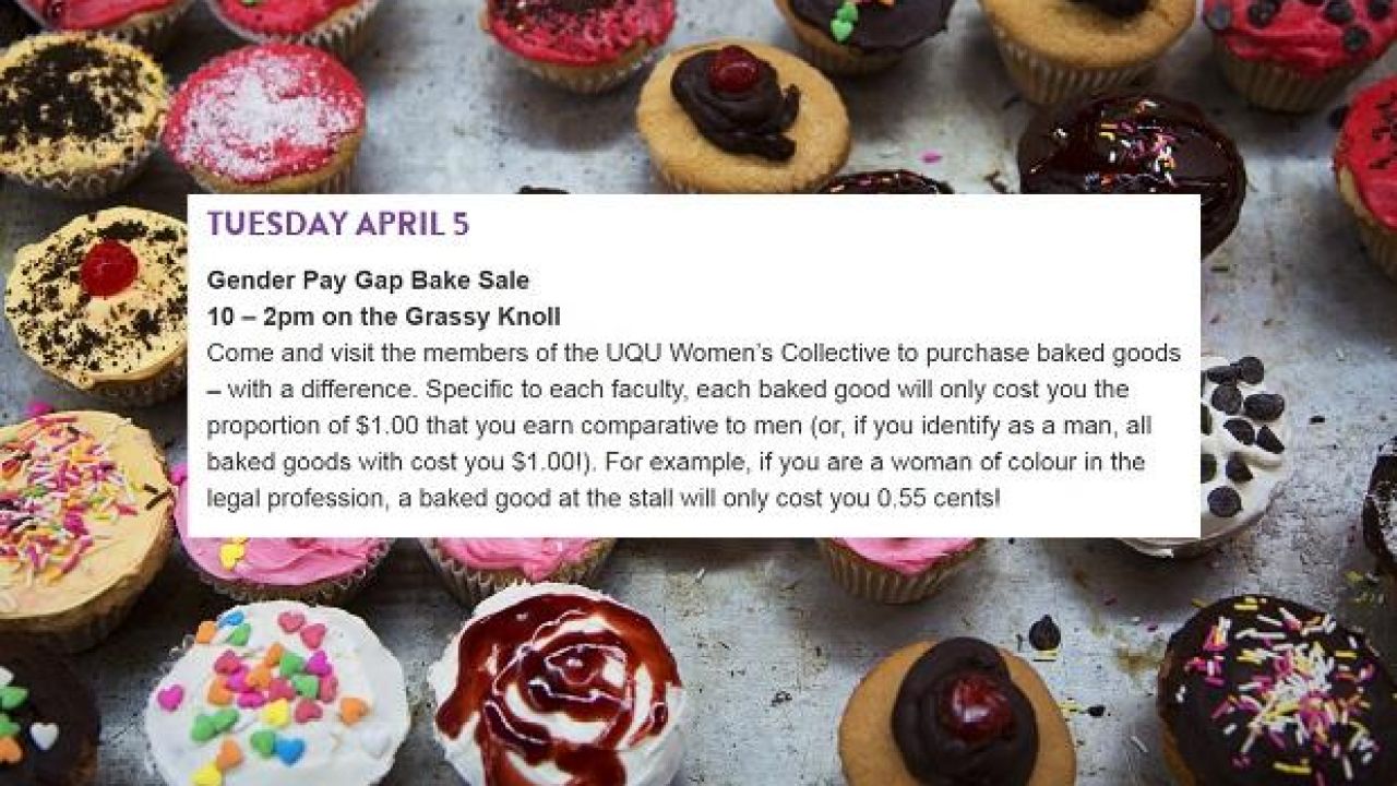 People Are Livid At QLD Uni’s Pay Gap Bake Sale & That’s Kinda The Point