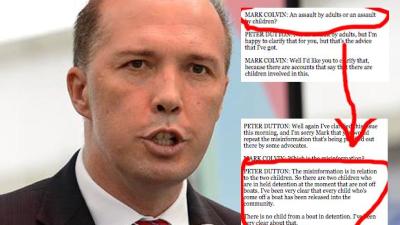 Dutton Squirming Away From Qs About Kids In Detention Is Really Somethin’