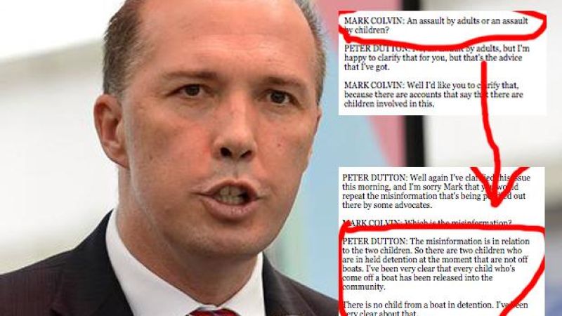 Dutton Squirming Away From Qs About Kids In Detention Is Really Somethin’