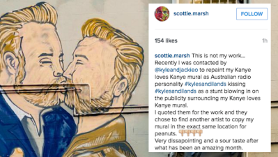 Sydney’s Kissing-Kanye Artist Is Not Stoked On That Kyle Sandilands Re-Do