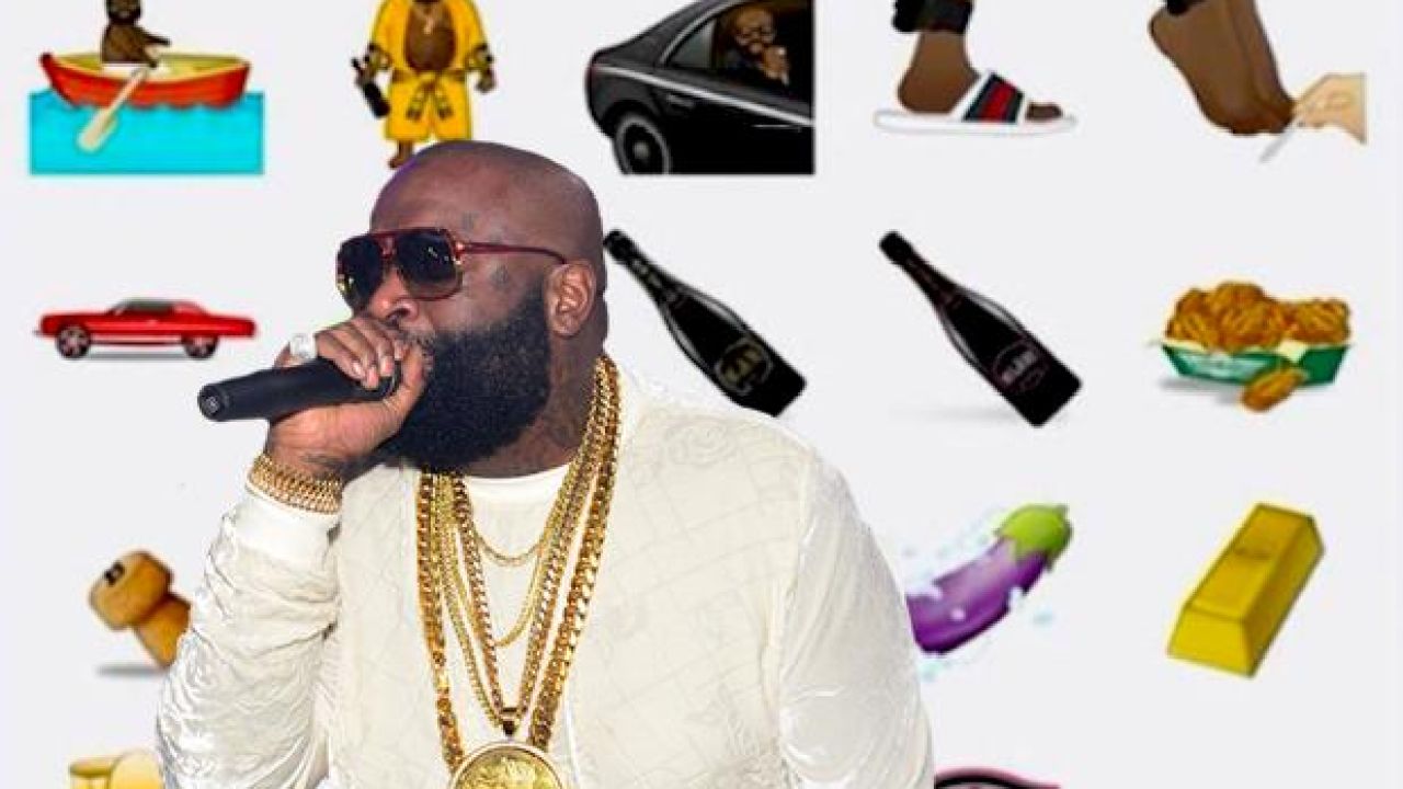 Rick Ross’ New Emoji Line Includes House Arrest Anklets & Him As A Pear