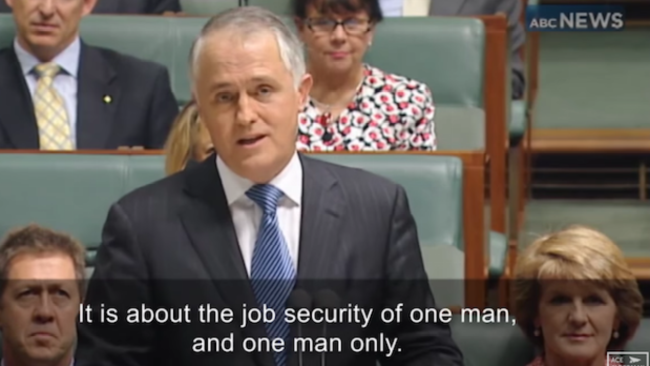 Some Genius Stitched Up Turnbull Going Himself Over Double Dissolution