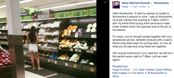 Woolies Dude’s Viral Campaign Works, Obtains Contact Deets Of ‘Dream Girl’
