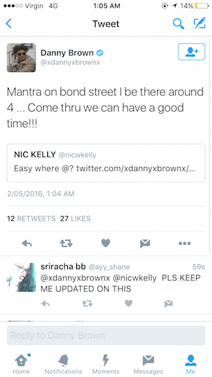 Danny Brown Got Real Lit & Tweet-Challenged A Sydney Music Writer To Fight